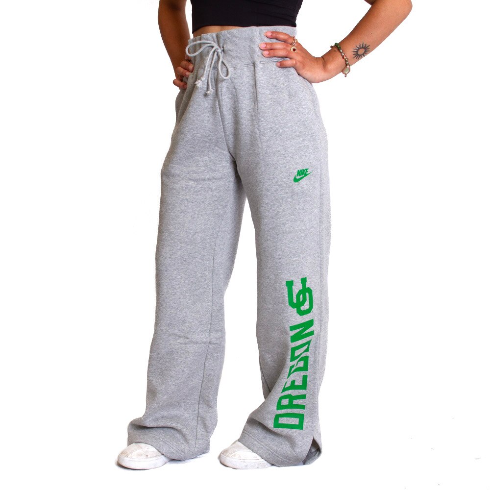 Interlocking UO, Nike, Grey, Pants, Cotton Blend, Women, Phoenix, Fleece, 795247